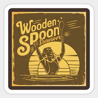 Wooden Spoon Survivor Sticker